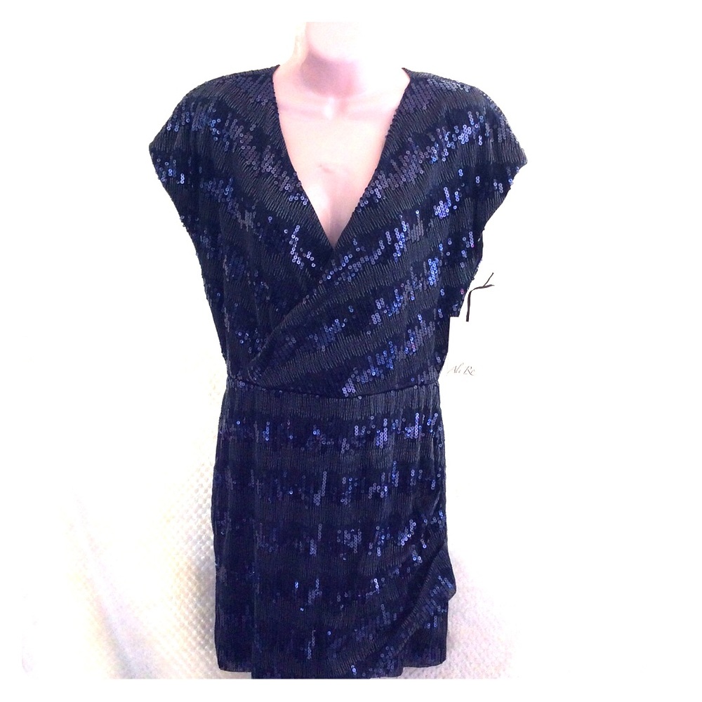 NWT Ali Ro sequin royal blue mini dress.